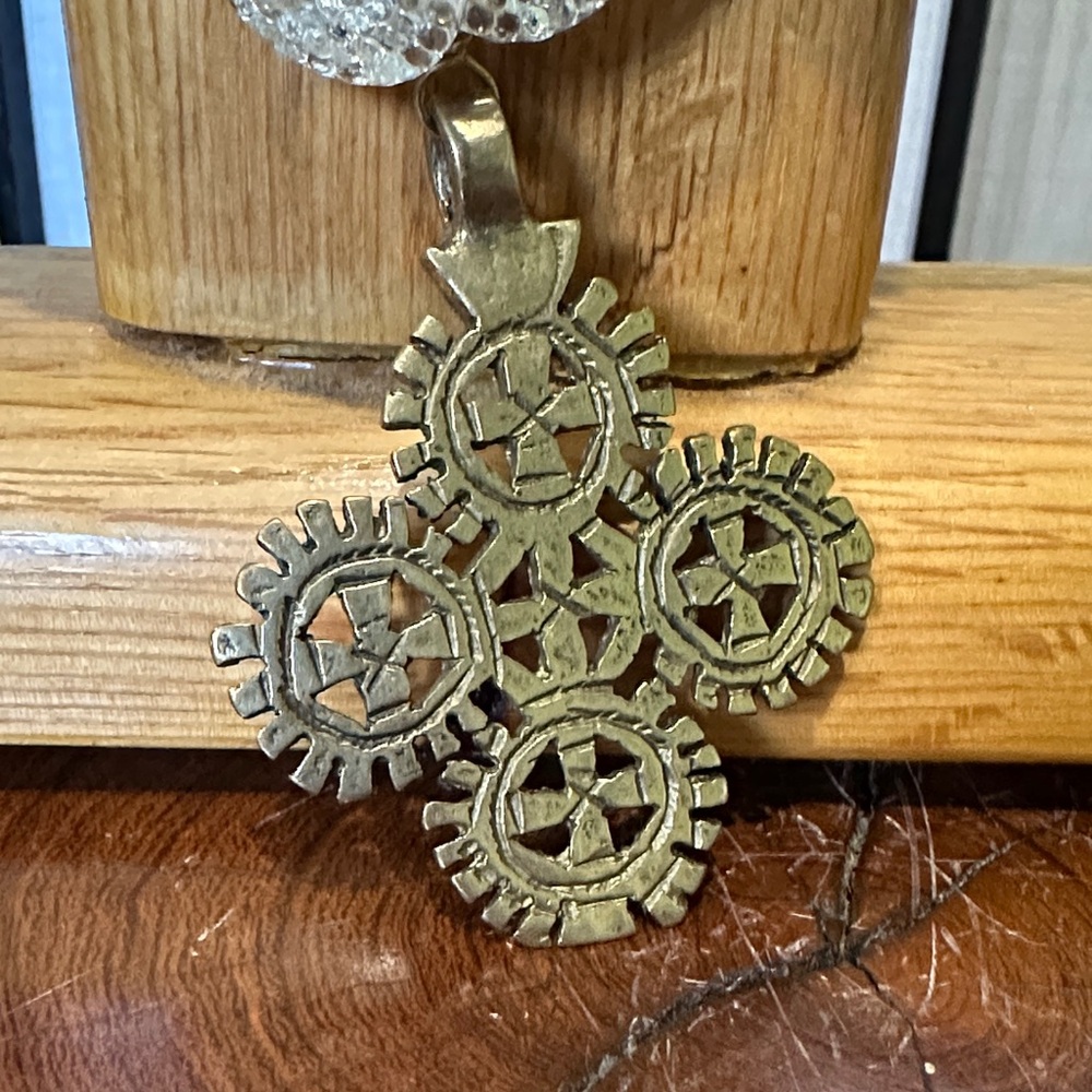 Unique Statement Necklace With Crystal Discs And … - image 2